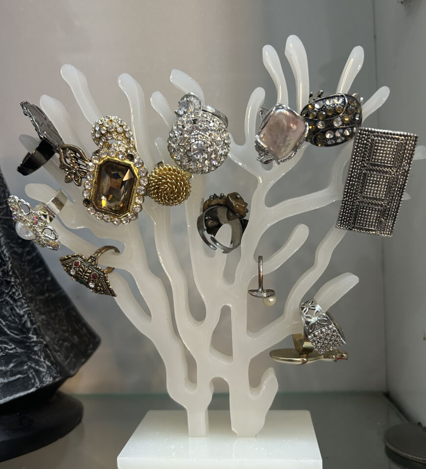 White jewellery tree