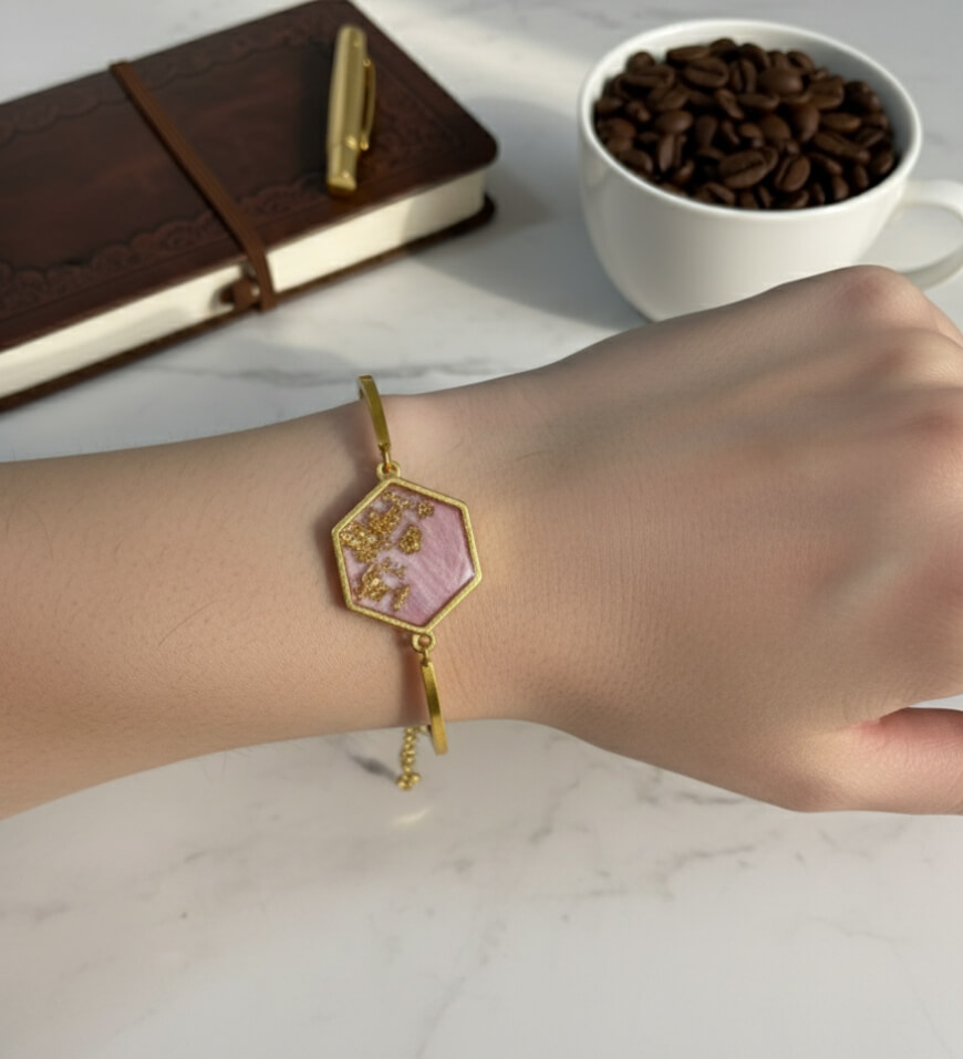 pink_honeycomb_anti-tarnish_bracelet_3