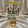 Boho-Ethnic Oxidised Resin Jhumka with Real Flower, Golden Flakes & Pastel Colour Boho-Ethnic Oxidised Resin Jhumka with Real Flower, Golden Flakes & Pastel Colour