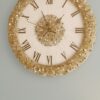 Luxury Resin Wall Clock - White and Golden Crystals Luxury Resin Wall Clock - White and Golden Crystals