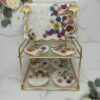Natural flower resin tray and coaster set Natural flower resin tray and coaster set
