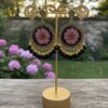 Pink Bloom Black Pearl Resin Jhumka Pink Bloom Black Pearl Resin Jhumka