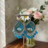 Royal blue floral resin pearl jhumka (2) Royal blue floral resin pearl jhumka (2)