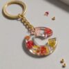 Floral Resin Name Initial Keychain Floral Resin Name Initial Keychain